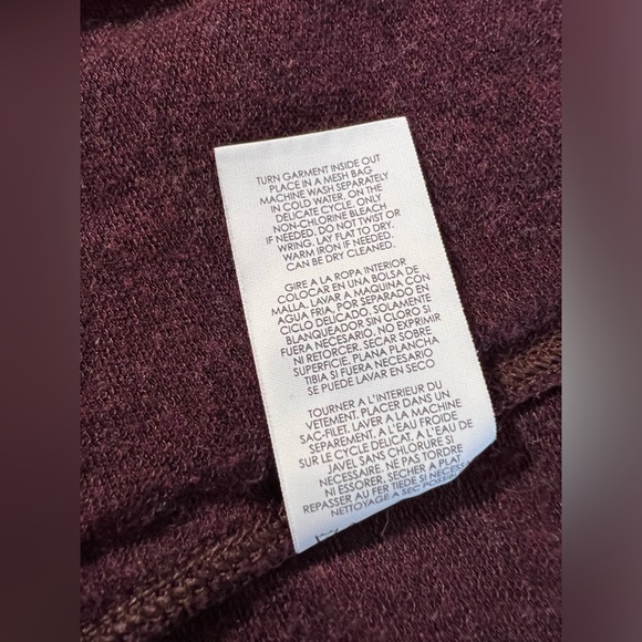 Cabi Hype burgundy red drawstring soft tunic hoodie sweatshirt womens size Small - Picture 4 of 8